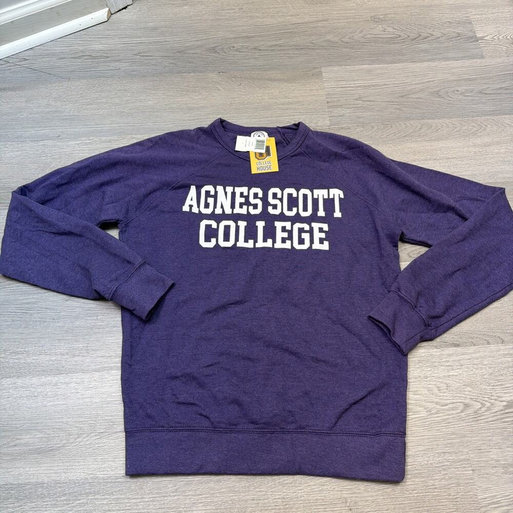 Agnes Scott College Purple Pullover Cozy Sweatshirt Long Sleeve Delta Fleece